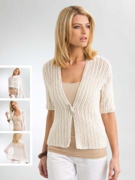 Patons Summer Cardigan and Wrap in Cotton DK