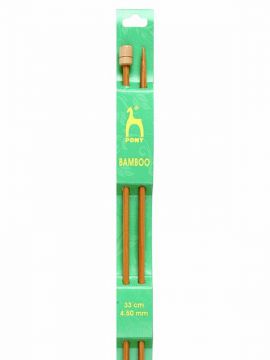 Pony Single Pointed Knitting Needles Bamboo 13in (33cm)