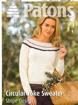 Patons 3885 Circular Yoke Sweater