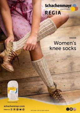 Regia R4333B Women's Knee Socks in Tweed 4-Ply