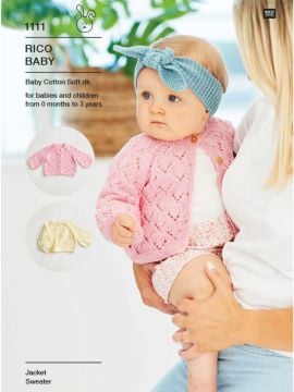 Rico KIC 1111 Baby Jacket & Sweater in Baby Cotton Soft DK