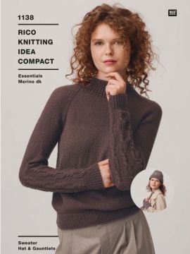 Rico KIC 1138 Essentials Merino DK Sweater, Hat and Gauntlets