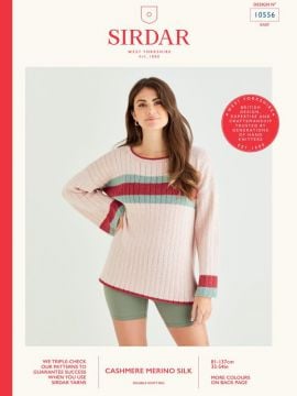 Sirdar 10556 Bell Sleeve Sweater in Cashmere Merino Silk