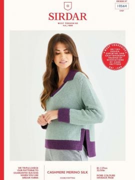 Sirdar 10564 Event Sweater in Cashmere Merino Silk DK