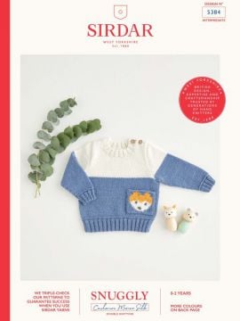 Sirdar 5384 Nordic Fox Pocket Sweater in Snuggly Cashmere Merino Silk DK