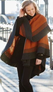 Patons Merino Moments Ladies' Two-Colour Cape