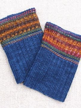 Urth Yarns Austra's Boot Cuffs in Harvest Fingering and Uneek Fingering