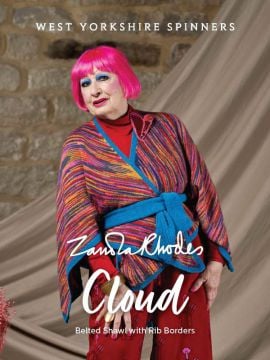 West Yorkshire Spinners Cloud Belted Shawl by Zandra Rhodes