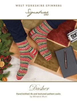 West Yorkshire Spinners Dasher Christmas Socks by Winwick Mum