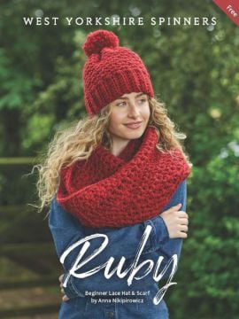 West Yorkshire Spinners Ruby Crochet Hat and Scarf