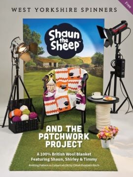 West Yorkshire Spinners Shaun the Sheep Knitted Blanket