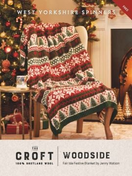 West Yorkshire Spinners The Croft Woodside Fair Isle Festive Blanket