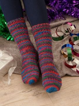 West Yorkshire Spinners Tinsel Toes Crochet Socks