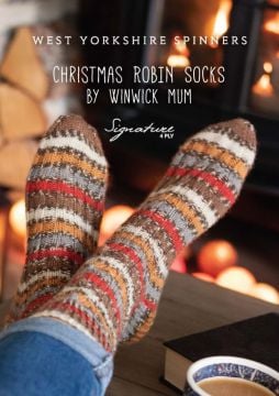 West Yorkshire Spinners Christmas Robin Socks