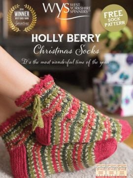 West Yorkshire Spinners WYS56997 Holly Berry Christmas Socks