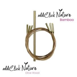 addi Bamboo & Olive Wood Click Set of 3 Cords & 1 Connector