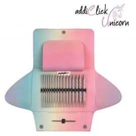 addiClick Unicorn Lace Long Circular Knitting Needle Tips Set