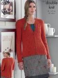 Round Neck Cabled Cardigan