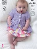 King Cole 4431 Babies Blianket, Matinee Coat & Cardigan In Cottonsoft DK