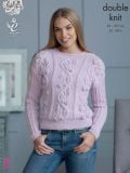 Round Neck Cabled Sweater