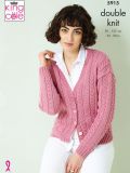 King Cole 5915 Cable Rib Sweater and Cardigan