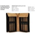 LYKKE Double Pointed 15cm (6in) Knitting Needle Set 2mm-3.75mm Umber