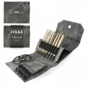 LYKKE 6in Interchangeable Crochet Hook Set Driftwood Birchwood Gray Denim Effect