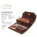 LYKKE Interchangeable Circular Knitting Needle Set 3.5in Tips Cypra Copper Brown Vegan Suede