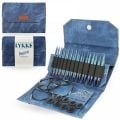 LYKKE Interchangeable Circular Knitting Needle Set 5in Tips Birchwood Indigo