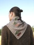 Embroidered Achillea Scarf
