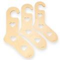 Laughing Hens Pair Wooden Sock Blockers - Heart-Motif