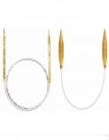 addi Plastic Gold Glitter Fixed Circular Knitting Needles  40in (100cm)