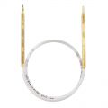 addi Plastic Gold Glitter Fixed Circular Knitting Needles 24in (60cm)