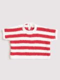 Short-Sleeved Stripped Jumper - Red and White