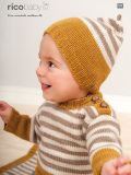 Rico KIC 331 Baby Striped Sweater Hat and Blanket