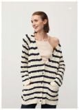 Striped Cable Cardigan