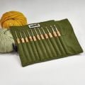 addi Wrap Olive Wood Crochet Hook Set