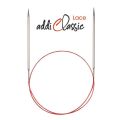 addi Classic Lace Fixed Circular Knitting Needles - Silver Tips 40in (100cm)