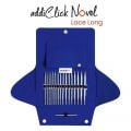 addiClick Novel Lace Long Tip Interchangeable Circular Knitting Needle Set