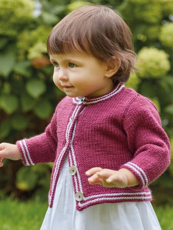 contrast stripe cardigan