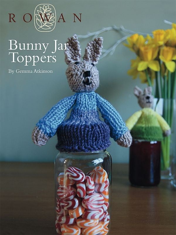 Free last minute Easter knitting patterns: bunny jar toppers