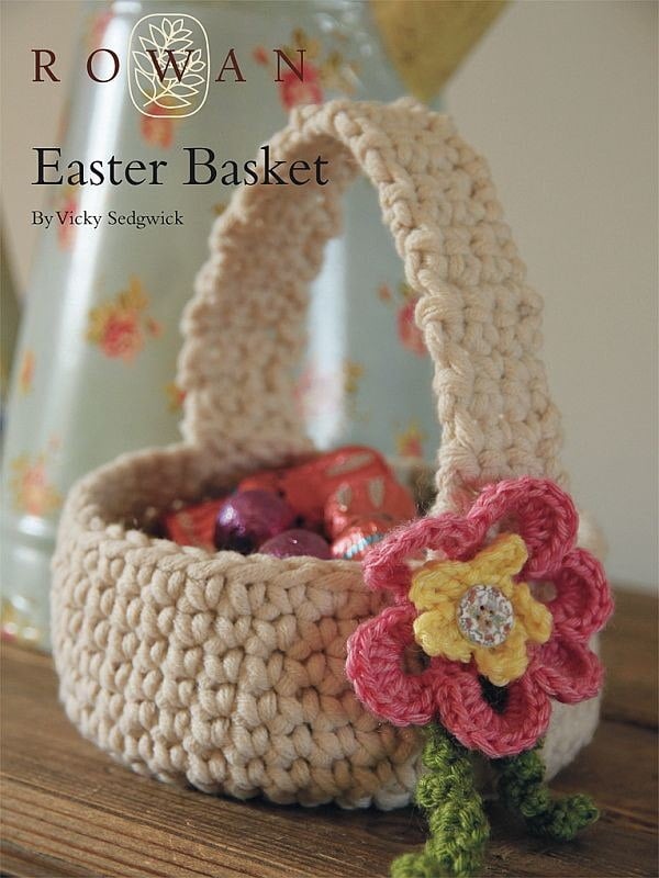 Free last minute Easter crochet patterns: Easter basket crochet pattern