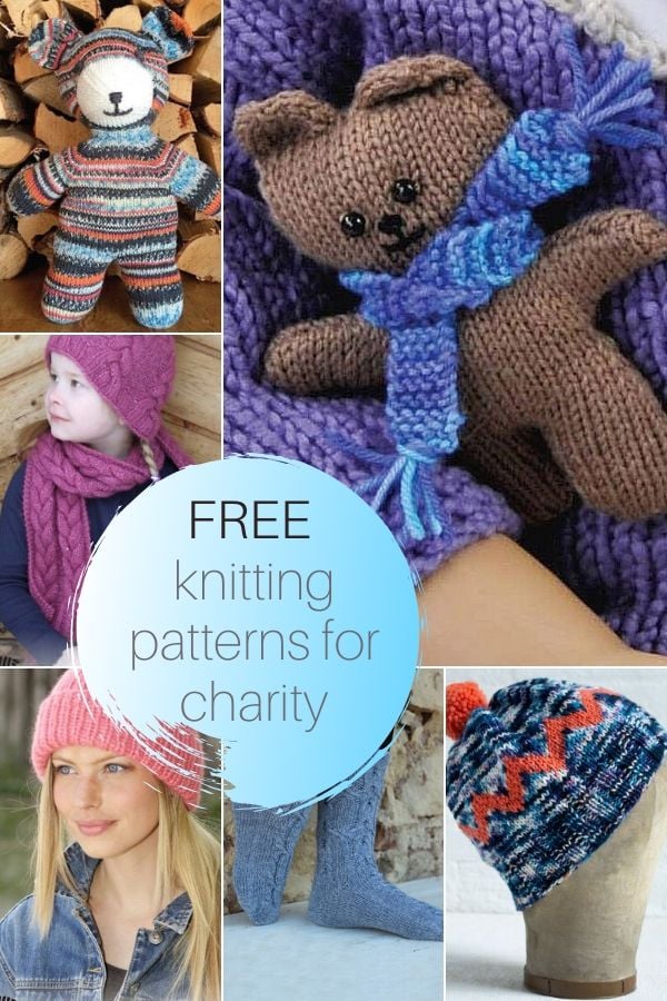 FREE charity knitting patterns: hats, scarves, socks, and toys!