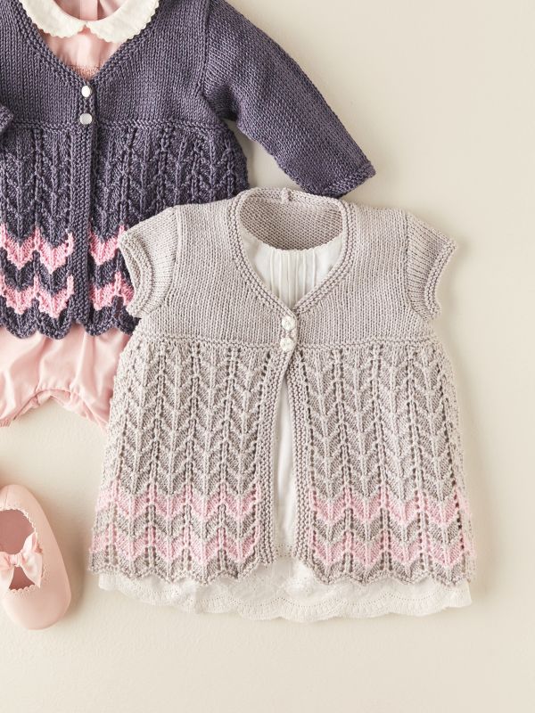 short sleeved baby spring easter knitting pattern