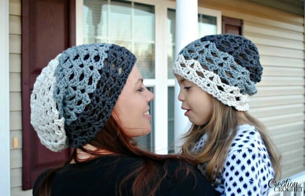 Free last minute crochet patterns for Christmas: slouch hat by cre8tion crochet