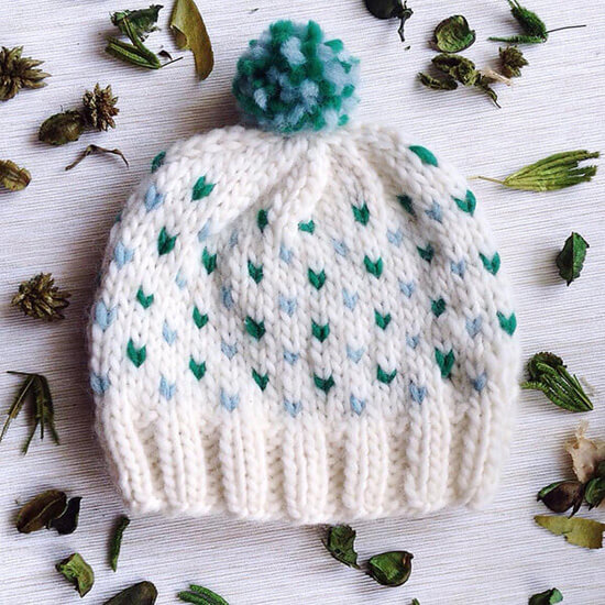 Free last minute knitting patterns for Christmas: Loving hat by Olympia Barka