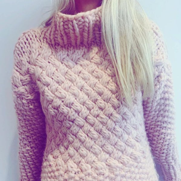 Chunky textured sweater pattern